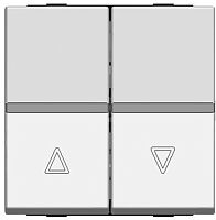 Выключатель жалюзи без фиксации без рамки ABB Niessen Zenit 1-кл. 2 мод. N2244 BL белый картинка